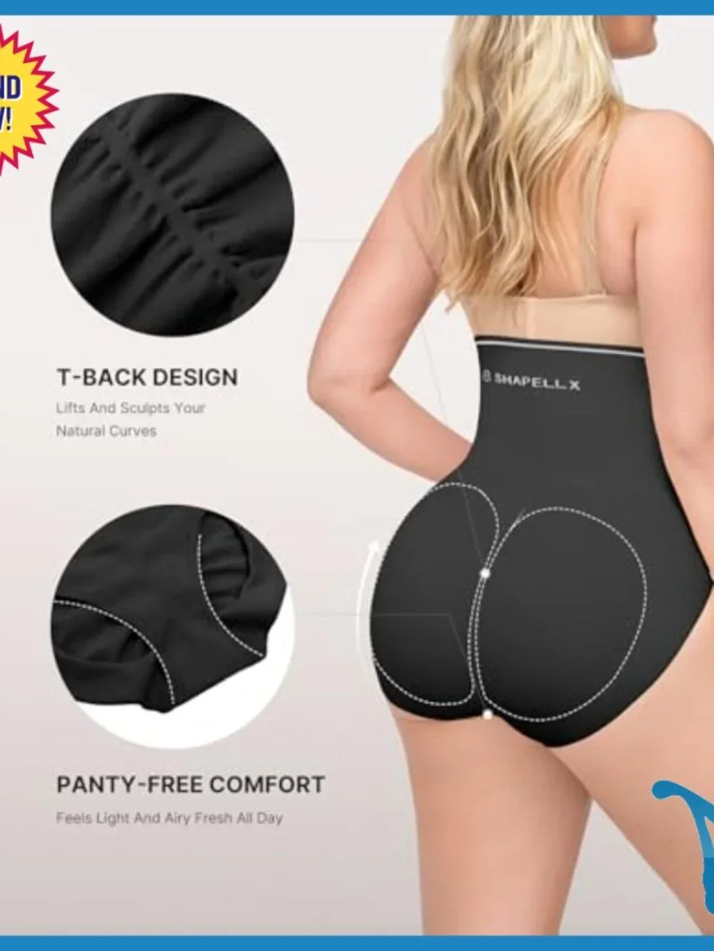 High Waisted Seamless Shapewear Tummy Control Panties Compression Briefs